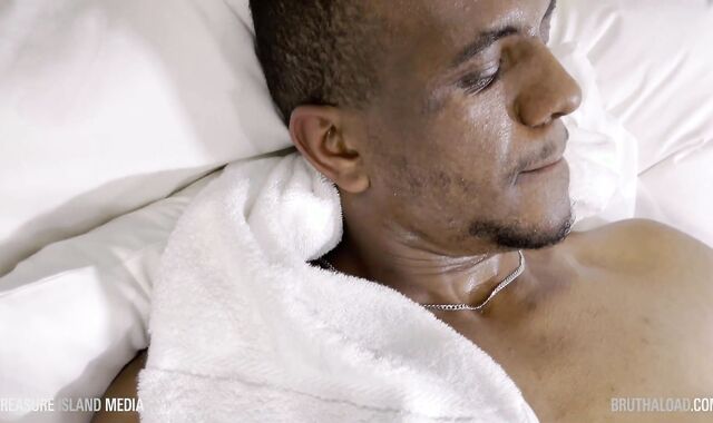 Dark-Hued man strokes his ultra-nice boner