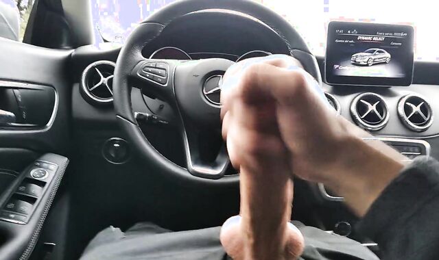 Fapping off my Big Big Salami in the van, until I came in the parking slew of