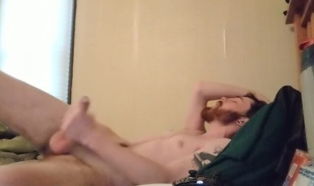 Masturbating until a really loud ejaculation