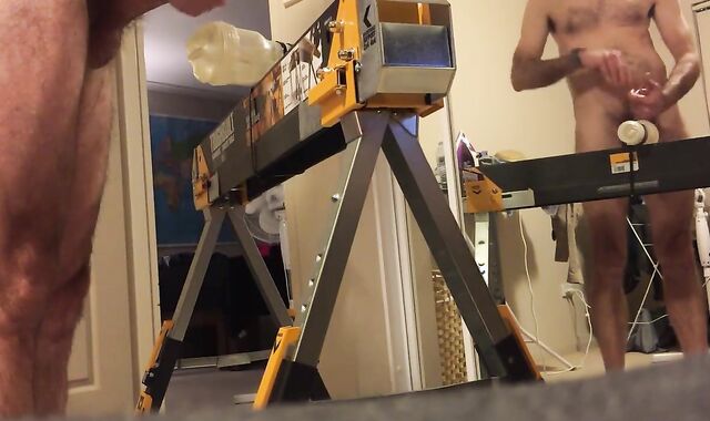 V2 Pumping my ball butter into my fleshlite with strenuous jizz