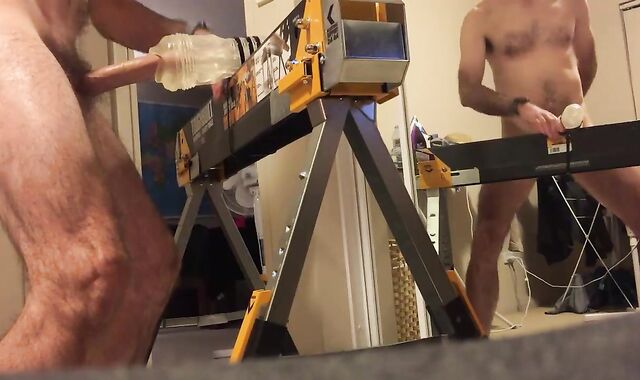 V2 Pumping my ball butter into my fleshlite with strenuous jizz