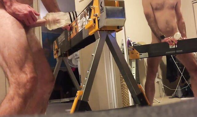 V2 Pumping my ball butter into my fleshlite with strenuous jizz