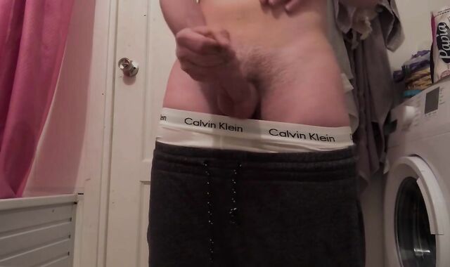 I came from school, decided to jerk off in the bathroom while no one was at home and jizz