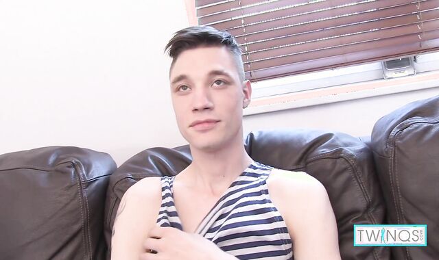 Crimson-Steaming Lad Phoenix Undresses And Jerks Off On The Couch!