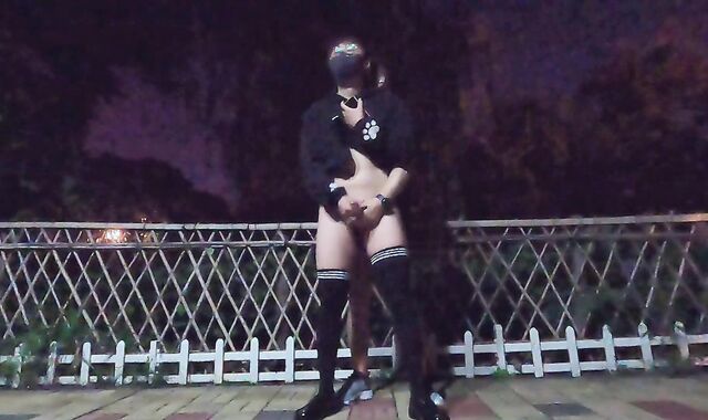 Stud in stockings jack in the park and was plowed by a passing runner (Part 2)