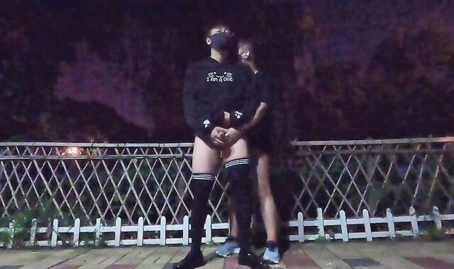 Stud in stockings jack in the park and was plowed by a passing runner (Part 2)