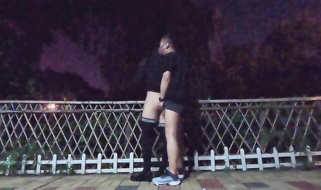 Stud in stockings jack in the park and was plowed by a passing runner (Part 2)