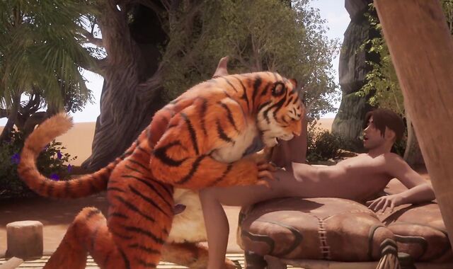 Hefty Tiger Shoots A Explosion Inside Youngster Dude w/ Inner Climax (Wool Facialed Homo Hook-Up) | Supah-Insatiable Life Furries