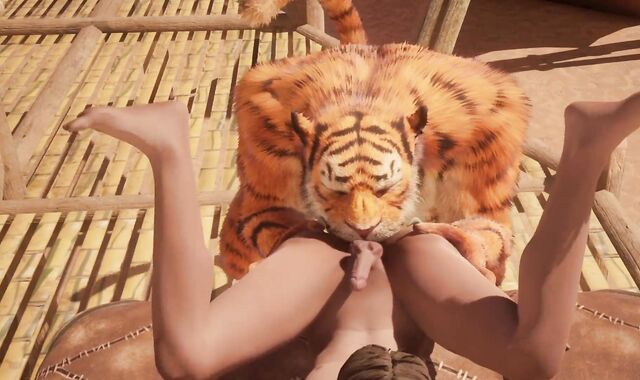 Hefty Tiger Shoots A Explosion Inside Youngster Dude w/ Inner Climax (Wool Facialed Homo Hook-Up) | Supah-Insatiable Life Furries