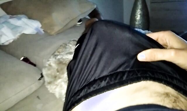 Kinky Fellow Gets Sexually Thrilled on the Couch and Gives a Forearm Job to his Fine-Sized Monstrous Stiffy