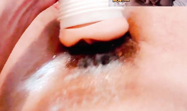 Gamer loses Fleshlight Chastity to Nicole Aniston with 5 studs watchin