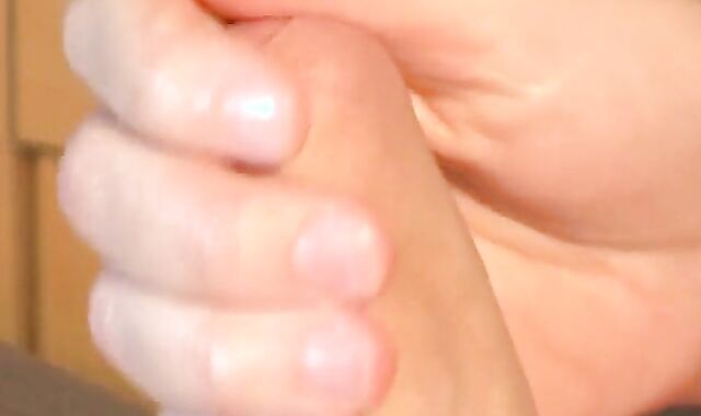 French delivery stud gets jerked in a porn until cum shot