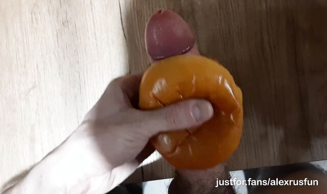 Sporty teenie smashes burger with his ginormous salami