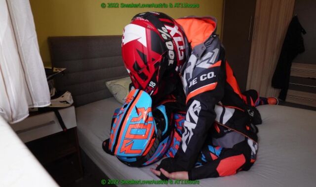 Trampling on me Boyfriend in Snow Gear and give him Dt Jobs