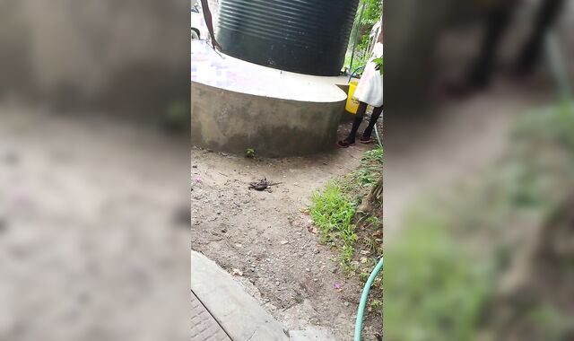 African Naked studs tearing up outside dudes to folks