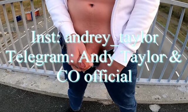 tugging off on the bridge