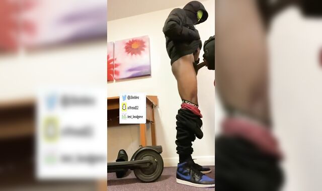 Roadman on Scooter gets head