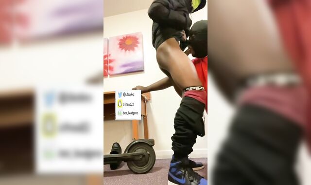 Roadman on Scooter gets head