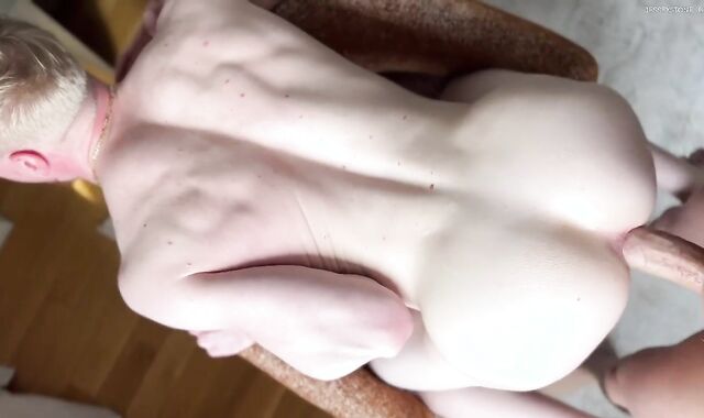 Light-Haired Sweetheart Gets His Guts Rearranged