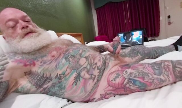 Inked Father Hunk Nailing and Flipping and Ripping Up