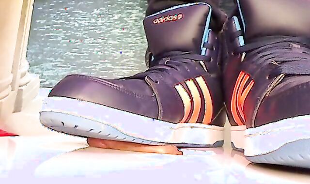 Spear Ball Torment Stomping beef whistle by adidas sneaker