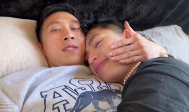 Japanese dudes love couple make nice nail-a-thon tape, Tyler Wu & Sam Vu