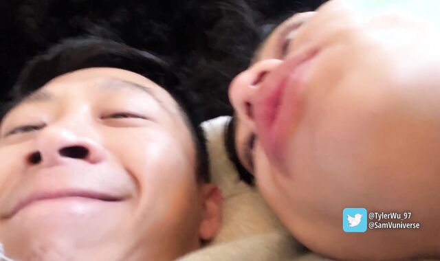 Japanese dudes love couple make nice nail-a-thon tape, Tyler Wu & Sam Vu