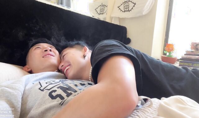 Japanese dudes love couple make nice nail-a-thon tape, Tyler Wu & Sam Vu