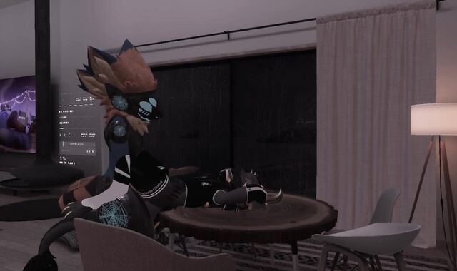 Male protogen boinks lil' wickerbeast