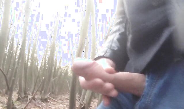 Uber-Super-Cute jerk off in public and jizzing