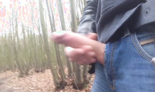 Uber-Super-Cute jerk off in public and jizzing