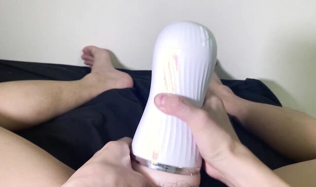 #40 Chinese boy with a fine-sized penis draining with a pocket cunny