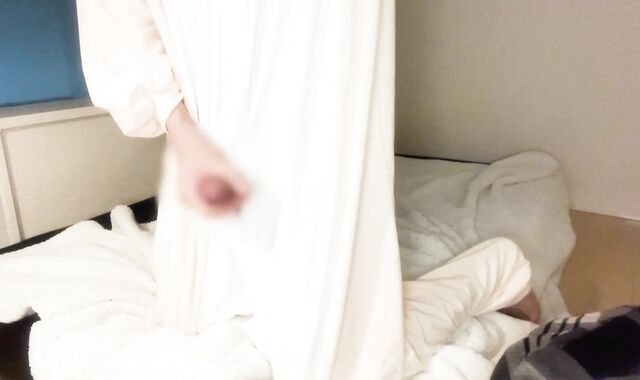 Forearms-on getting off with a shaft in a tucked teddy