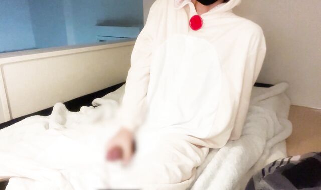 Forearms-on getting off with a shaft in a tucked teddy