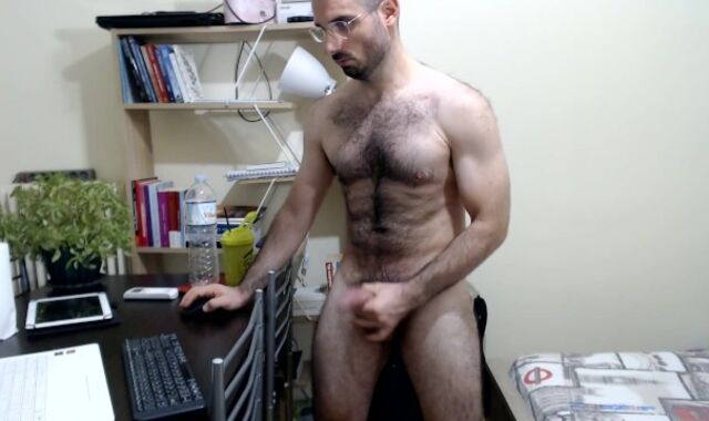 Dimitris NastyMind : Greek muscle wolf Jizzes on camera after on Jizm Display