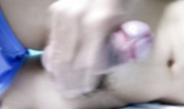 Masturbation climax while watching a vid of a caregiver being pounded by a lustful elderly stud