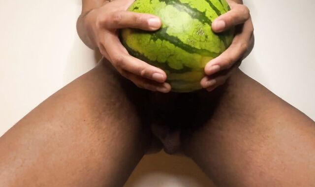 Drilling this watermelon like it's your muff
