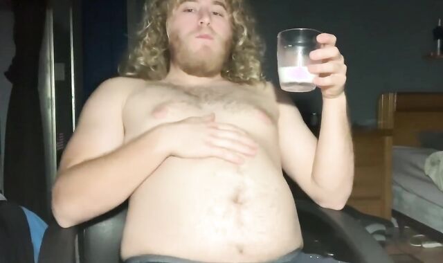 Eating cookies and rubbing my gut