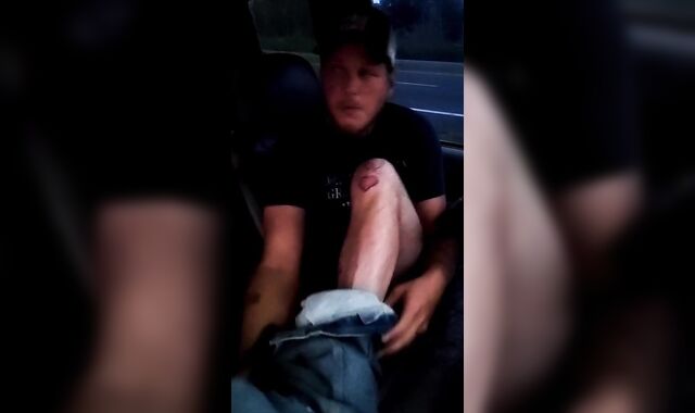 Very public getting off on the side of engaged highway.