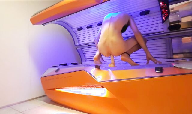 Faux Bone tear up in the solarium! public+risky rectal! with jizm!