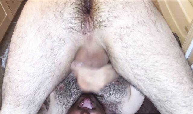 Shaving my ball scrotum then I jizz in my throat