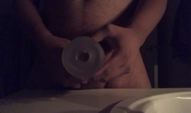 Watch Me Tear Up And Cum Inside My Wanking Off Sleeve