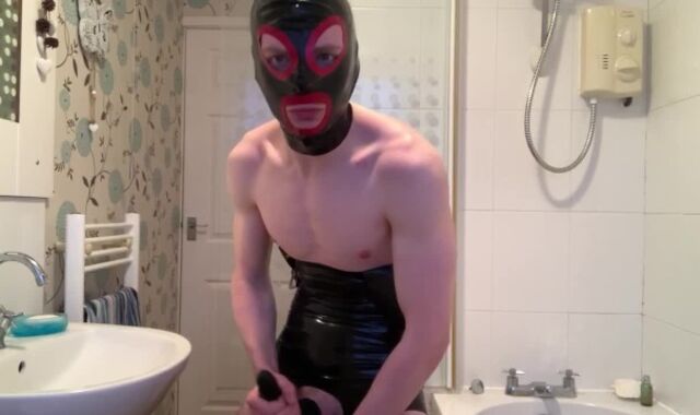 First-Ever-Timer Ambidextrous Condom Fetish Sub Boy Puts on Demonstrate