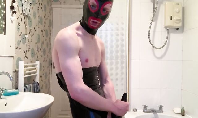 First-Ever-Timer Ambidextrous Condom Fetish Sub Boy Puts on Demonstrate