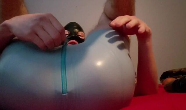 Latex Guy Takes MEATY Fucktoys in the Arse