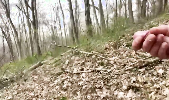 Public pecker milking hike with boy-meat rings