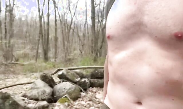 Public pecker milking hike with boy-meat rings