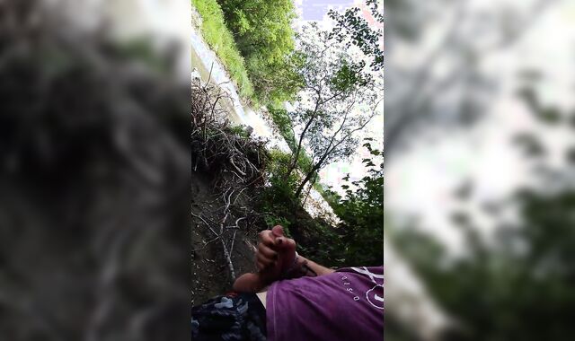 Tranquil masturbation by the river