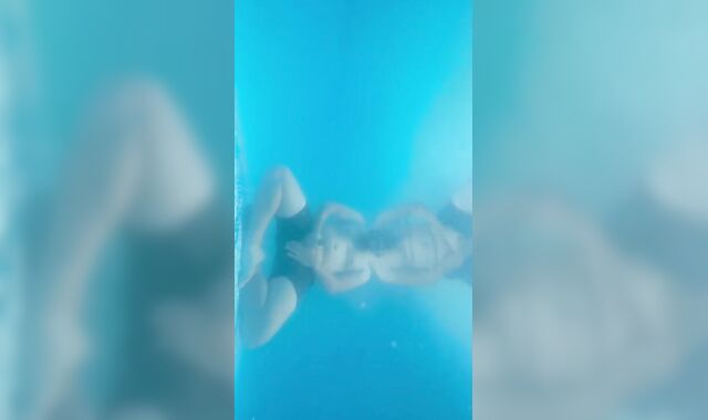 Backyard pool getting off underwater