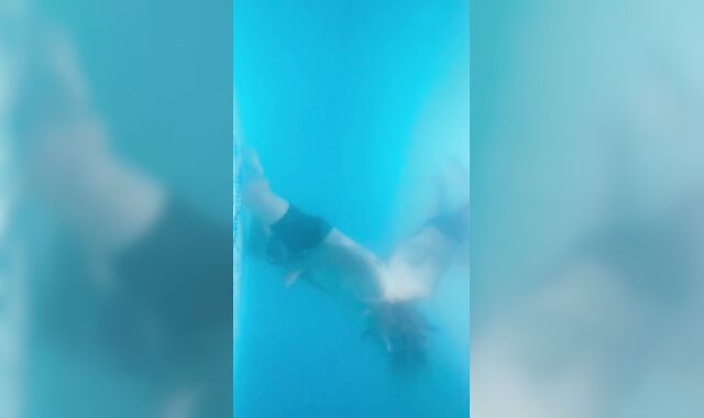 Backyard pool getting off underwater